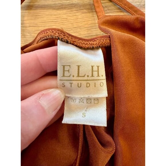 E.L.H. Studio Women’s Dress Size Small Orange - Picture 3 of 3